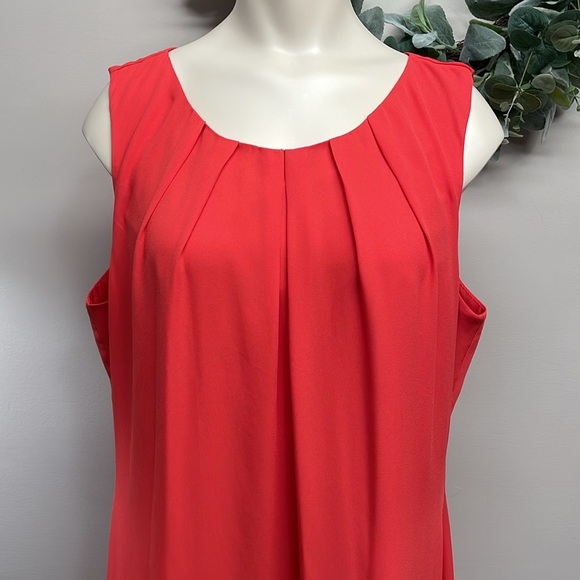 Worthington Red Sleeveless Sheath Dress 14 - Picture 2 of 15